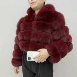 2026 Women's Real Fox Fur Coat Natural Warm Thick High Quality Full Sleeve Hooded Short Jacket Fashionable Winter Outerwear