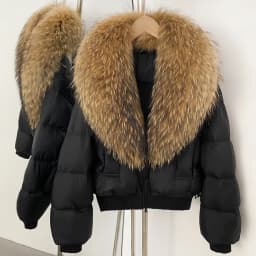 OFTBUY New Winter Clothes Women Real Fox Fur Duck Down Jacket Short Warm Natural Fur Puffer Coat Female Luxury Fashion Outerwear