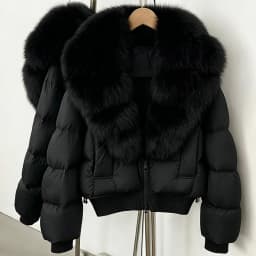 OFTBUY New Winter Clothes Women Real Fox Fur Duck Down Jacket Short Warm Natural Fur Puffer Coat Female Luxury Fashion Outerwear