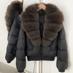 OFTBUY New Winter Clothes Women Real Fox Fur Duck Down Jacket Short Warm Natural Fur Puffer Coat Female Luxury Fashion Outerwear
