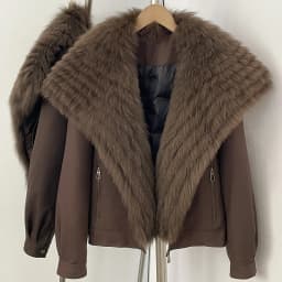 OFTBUY Natural Fur Cuffs Coat Outerwear Female New Winter Women Real Striped Fur Collar Windproof Parka Warm Duck Down Jacket