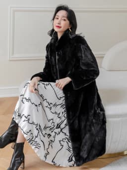 HDHOHR 2026 100% Real Mink Fur Coat Women Long High Quality Natural Mink Fur Jackets Winter Thick Warm Luxury Female Fur Parkers