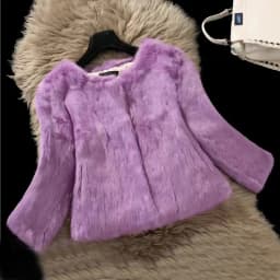 New Women Winter Real Rabbit Fur Coat Natural Warm 100% Genuine Rabbit Fur Jacket Lady Fashion Real Rabbit Fur Overcoat