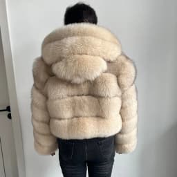 BEIZIRU Hooded Real Fox Fur coat woman winter Natural Coat warm waistcoat Custom