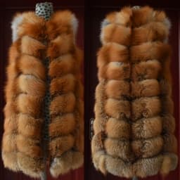 Winter Red Fox Fur Vest Female Real Long Women Red Fox Fur Waistcoat Natural Fox Fur Waistcoat Long