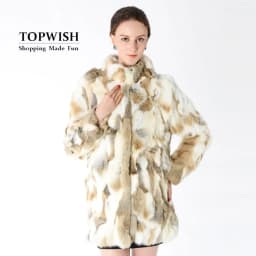New Arrival Full Pelt Real Rabbit Fur Coat Women Nature Fur Jacket Female Fashion Factory good quality Fur Overcoat NZ147