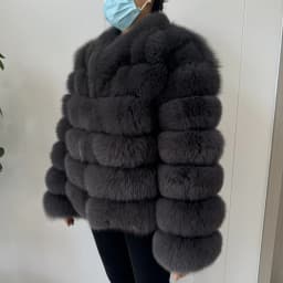 2026 NEW Style Real Fur Coat Women Short Fox Fur Coat Real Natural Winter Jacket High Quality NEW Fur Zipper Sleeve Jacket Vest