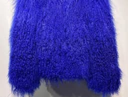 Real fur Colorful Women's Real Mongolia Sheep Fur Jacket With Collar Winter Coat Female