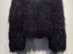 Real fur Colorful Women's Real Mongolia Sheep Fur Jacket With Collar Winter Coat Female