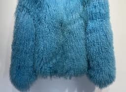 Real fur Colorful Women's Real Mongolia Sheep Fur Jacket With Collar Winter Coat Female