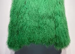 Real fur Colorful Women's Real Mongolia Sheep Fur Jacket With Collar Winter Coat Female