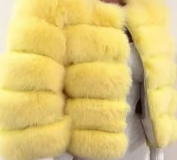 Women's Real Raccoon Hooded Fur Coat and Natural Real Fox Fur Hooded Coat, Winter Warm Coat, Fashionable and Fluffy