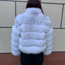 Women's Real Raccoon Hooded Fur Coat and Natural Real Fox Fur Hooded Coat, Winter Warm Coat, Fashionable and Fluffy