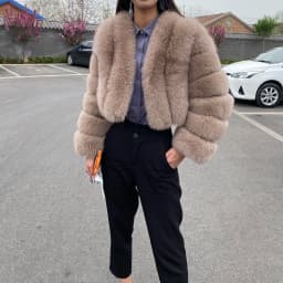 Fur Coat Women Winter Fashion Deep V-neck Superpopular Natural Fox Fur Full Sleeve High Waist Real Fur Coat Lady Luxury Style