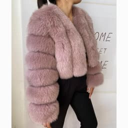 Fur Coat Women Winter Fashion Deep V-neck Superpopular Natural Fox Fur Full Sleeve High Waist Real Fur Coat Lady Luxury Style