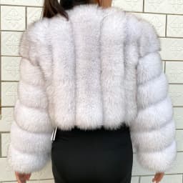 Fur Coat Women Winter Fashion Deep V-neck Superpopular Natural Fox Fur Full Sleeve High Waist Real Fur Coat Lady Luxury Style