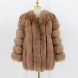 pink java QC8128 new arrival women winter clothes real fox fur coat natural fox fur jacket  hot sale big fur long sleeve