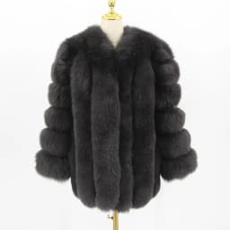 pink java QC8128 new arrival women winter clothes real fox fur coat natural fox fur jacket  hot sale big fur long sleeve