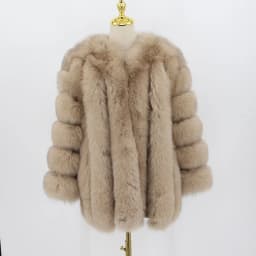 pink java QC8128 new arrival women winter clothes real fox fur coat natural fox fur jacket  hot sale big fur long sleeve