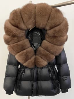 OFTBUY Autumn Winter Clothes Women Warm Natural Fur White Goose Duck Jacket Big Real Fox Fur Coat Female Hooded Puffer Jacket