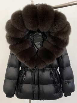 OFTBUY Autumn Winter Clothes Women Warm Natural Fur White Goose Duck Jacket Big Real Fox Fur Coat Female Hooded Puffer Jacket