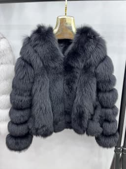 Women Fashion Real Fox Fur Coat Natural Fox Fur Jacket Luxury Fur Coat Mid-length High Quality Long Sleeve Outwear Hot Sale