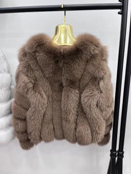 Women Fashion Real Fox Fur Coat Natural Fox Fur Jacket Luxury Fur Coat Mid-length High Quality Long Sleeve Outwear Hot Sale
