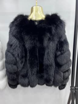 Women Fashion Real Fox Fur Coat Natural Fox Fur Jacket Luxury Fur Coat Mid-length High Quality Long Sleeve Outwear Hot Sale
