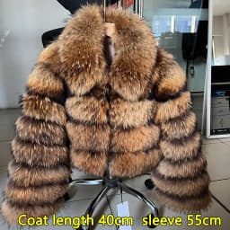 Women's Winter Hooded Natural Fur Jacket Plush Long Sleeve Coat Warm Stylish Outerwear for Cold Weather