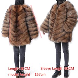 Women's Winter Hooded Natural Fur Jacket Plush Long Sleeve Coat Warm Stylish Outerwear for Cold Weather