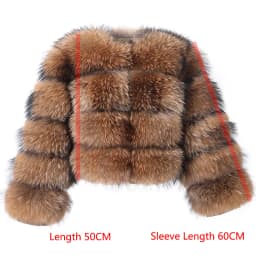 Women's Winter Hooded Natural Fur Jacket Plush Long Sleeve Coat Warm Stylish Outerwear for Cold Weather