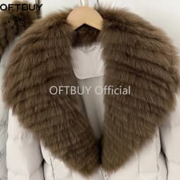 OFTBUY Female New Winter Natural Fur 90 Duck Down Jacket Women Real Fox Fur Coat Cropped Warm Puffer Outerwear Fashion Casual
