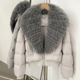 OFTBUY Female New Winter Natural Fur 90 Duck Down Jacket Women Real Fox Fur Coat Cropped Warm Puffer Outerwear Fashion Casual
