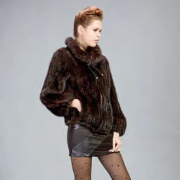 Mink Hair Knitted Fur Coat Mink Clothes Fur Women's Fashion Lapel Coat Jacket Winter Fur Jacket
