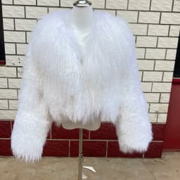 Aulande Women Jacket Winter Real Fur Coat Woman Winter Warm 100% Natural Mongolian Sheep White Short Sheepskin High Quality