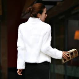 2026 New Autumn Winter Real Genuine Rabbit Fur Coat Women Full Pelt Real Rabbit Fur Jacket Fashion Fur Mandarin Collar Overcoats