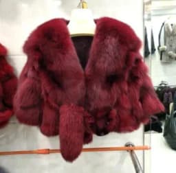 2023 autumn and winter fashion neckline fox fur coat trend personality lady fur poncho