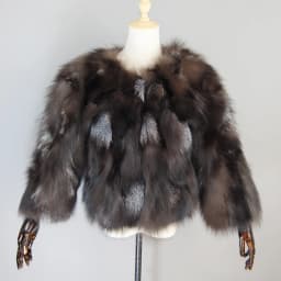 New Women Real Silver Fox Fur Coats Winter Warm 100% Natural Fox Fur Jackets Russian Lady Short Style Genuine Fox Fur Outerwears