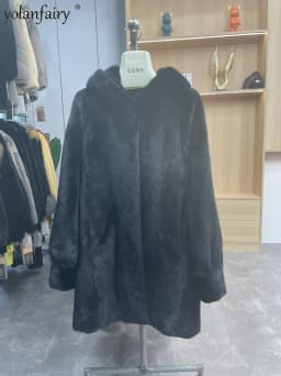 YOLANFAIRY 2025 Winter New in Outwears Women Real Fur Coat Female Mink Fur Coats Woman Whole Mink Fur Jacket Femme Abrigo Mujer