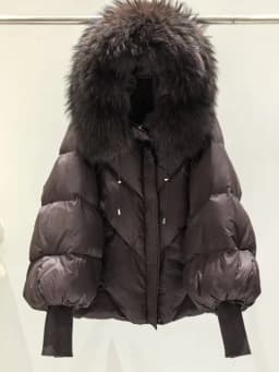 OFTBUY 2025 New Winter Large Real Fur Hooded Puffer Jacket Women White Duck Down Mid Long ParkaThicken Warm Knitted Sleeve Coat