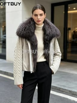 OFTBUY 90% Duck Down Jacket Women Luxury Natural Raccoon Fur Winter Short Puffer Coat Thicken Female Parkas Detachable Sleeve