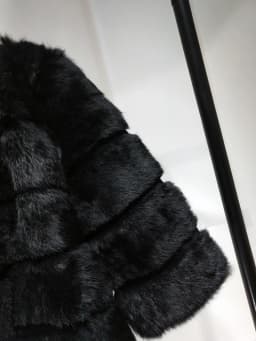 2023 Women New Arrival Genuine Whole Soft Rabbit Fur O Neck Striped Cut Basic For Autumn Winter Real Fur Jacket tsr857