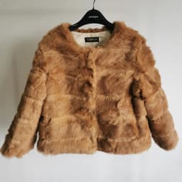 2023 Women New Arrival Genuine Whole Soft Rabbit Fur O Neck Striped Cut Basic For Autumn Winter Real Fur Jacket tsr857