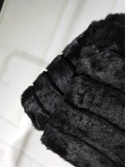 2023 Women New Arrival Genuine Whole Soft Rabbit Fur O Neck Striped Cut Basic For Autumn Winter Real Fur Jacket tsr857