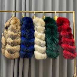 Ladies Winter Luxurious Crop Fur Coat Women Real Raccoon Fur Jacket Long Sleeve V-shaped Hand-cut Thickened Warm Fashion