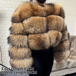 2026 MAOMAOKONG Natural Real Fox Fur Coat Women Winter Long Sleeve Luxury Raccoon Fur Jackets Thick Top Female Furry Coat Vest