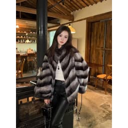 New High Quality Real Natural Rex Rabbit Fur Coat for Women Long Sleeves Luxury Fur Coat Thick Warm Outerwear Female Jackets