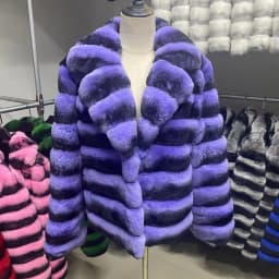 2026New Fashion Winter Women Chinchilla Full Pelt Fur Short Coat Real Rex Rabbit Fur Warm Thick Luxury Outwear Female Jacket