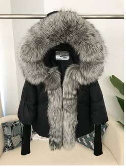 OFTBUY 2023 Real Fox Fur Collar Hooded Winter Jacket Women Natural Thick Warm Loose Oversize Duck Down Coat Streetwear Outerwear
