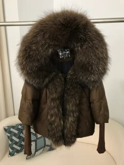 OFTBUY 2023 Real Fox Fur Collar Hooded Winter Jacket Women Natural Thick Warm Loose Oversize Duck Down Coat Streetwear Outerwear